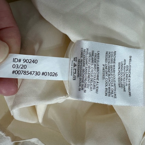 Express linen blend Midi Dress cream size XXS - Picture 12 of 12